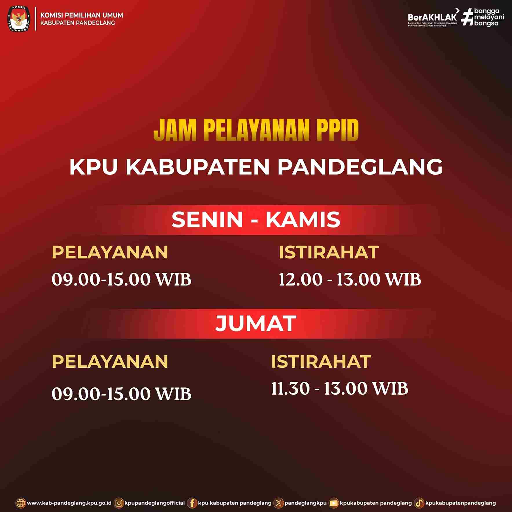 JAM PELAYANAN PPID